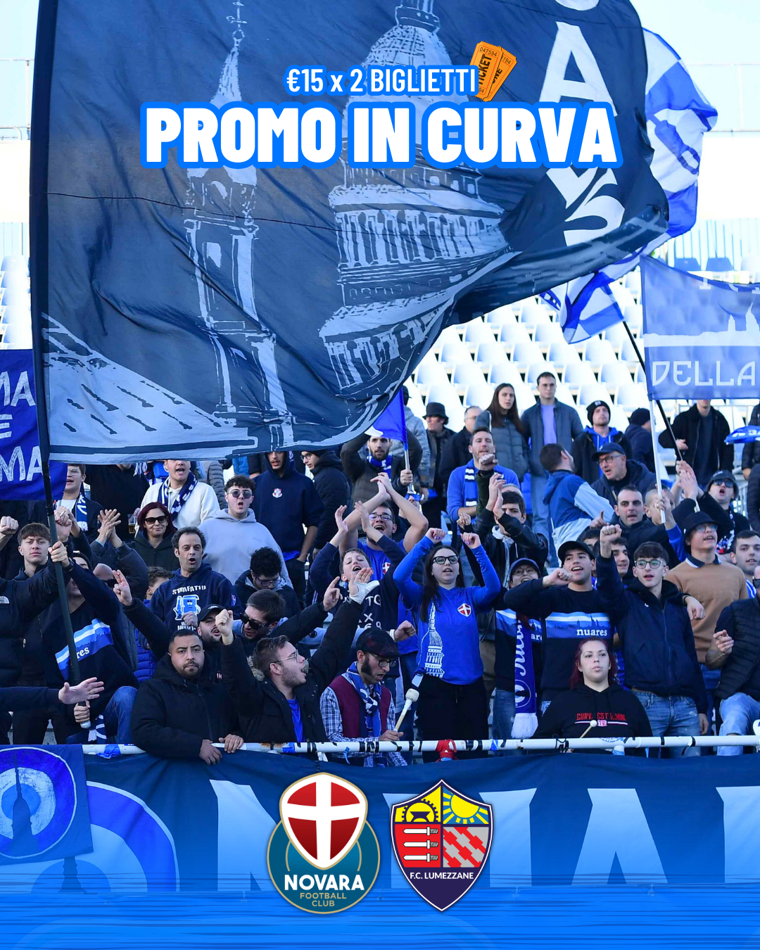 Read more about the article Info prevendita Novara-Lumezzane | Promo Curva Nord