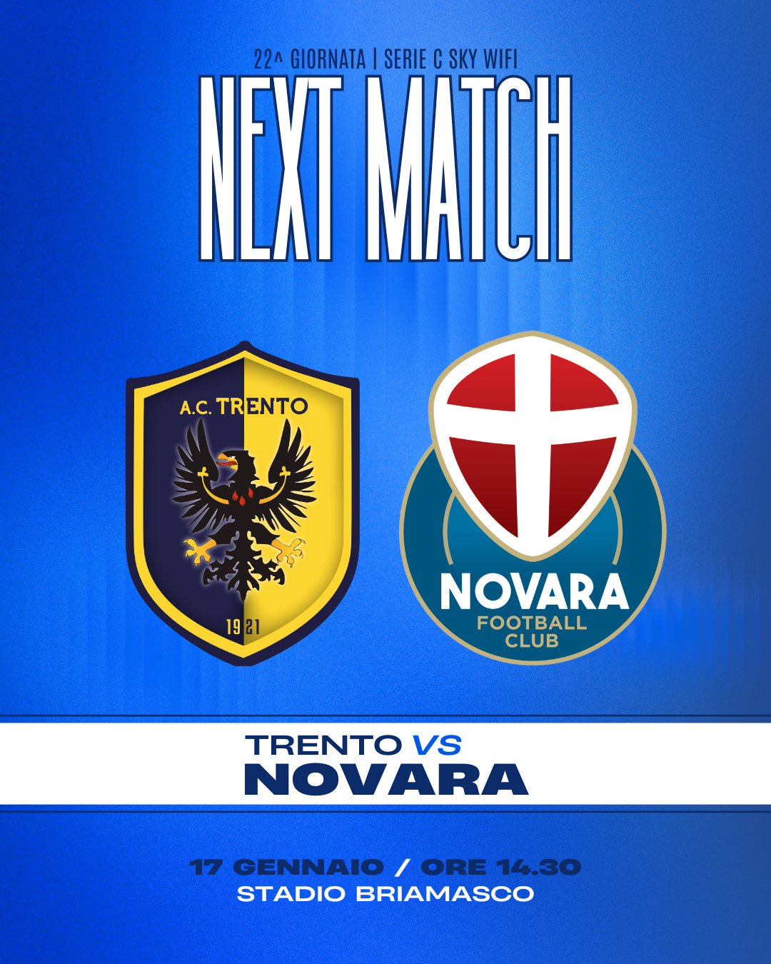 Read more about the article Trento-Novara: info biglietti settore ospiti