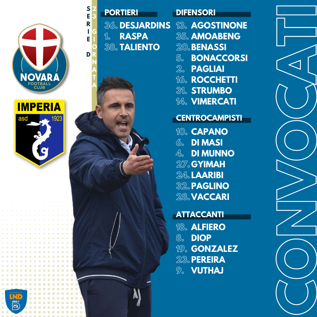 Read more about the article Novara-Imperia, i convocati azzurri