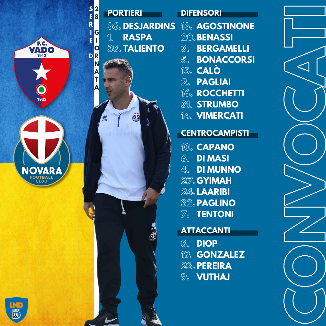 Read more about the article Vado-Novara, i convocati azzurri