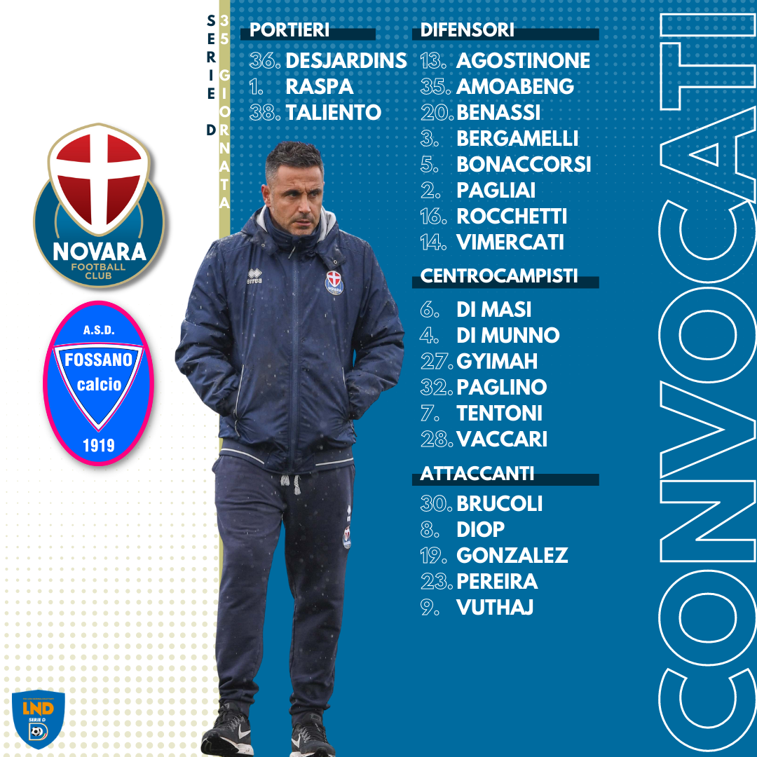 Read more about the article Novara-Fossano, i convocati azzurri