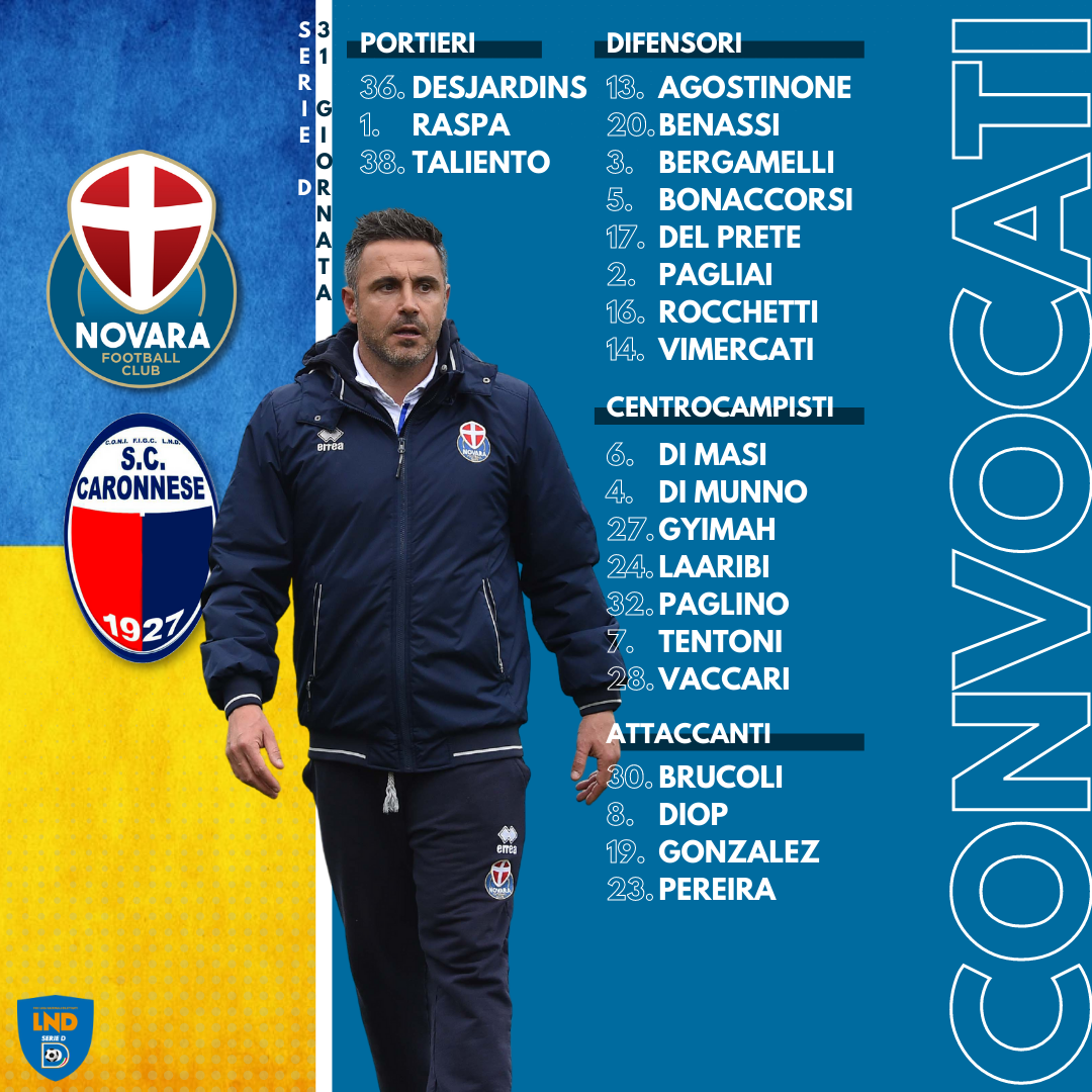 Read more about the article Novara-Caronnese, i convocati azzurri