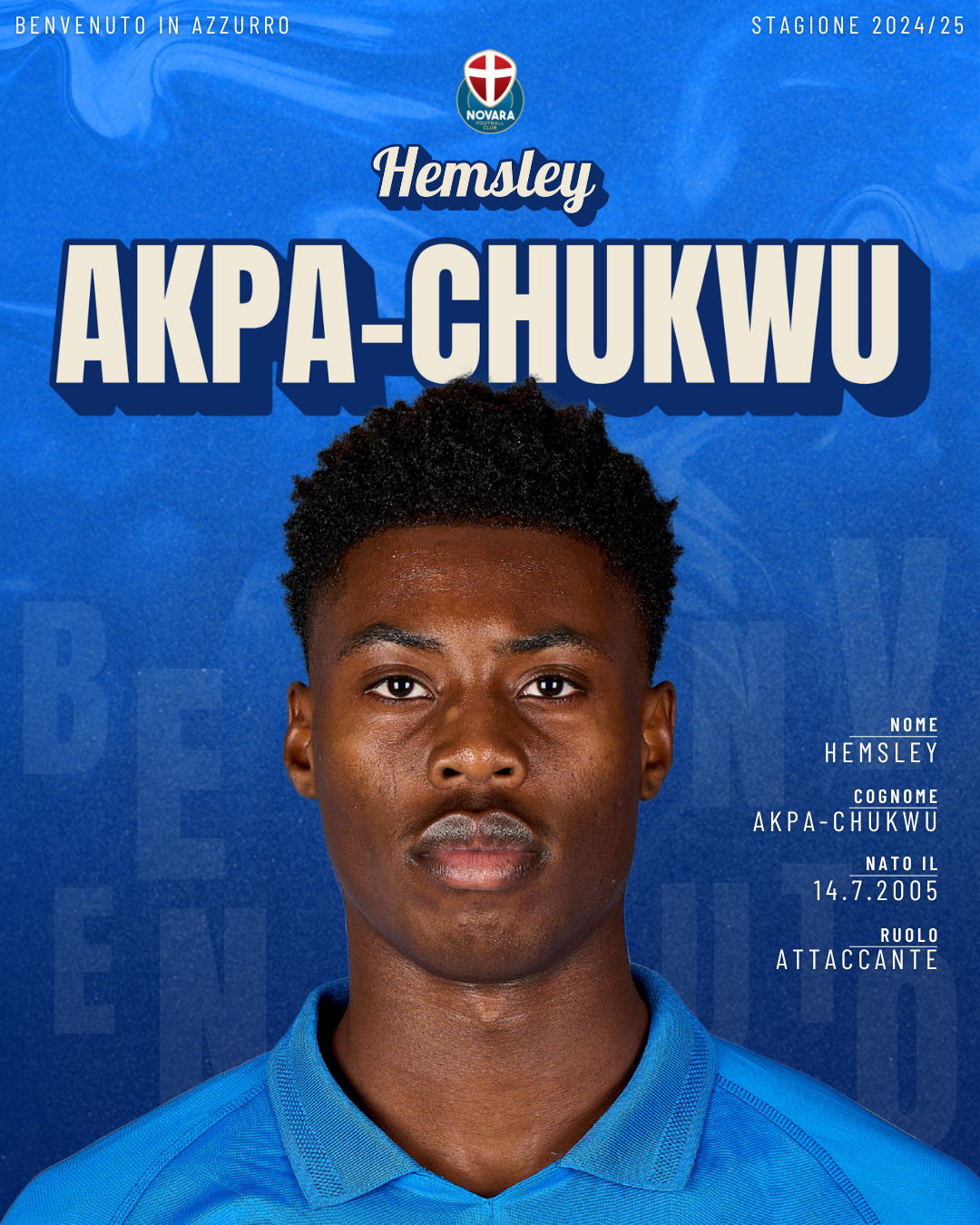 Read more about the article Hemsley Akpa-Chukwu è un attaccante azzurro