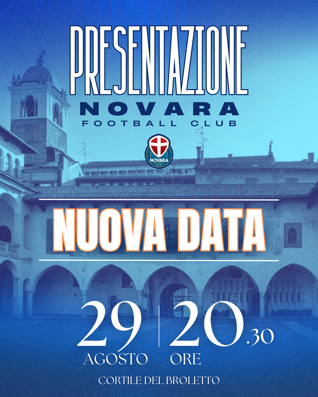 Read more about the article Rinviata la presentazione del Novara FC 2025/26