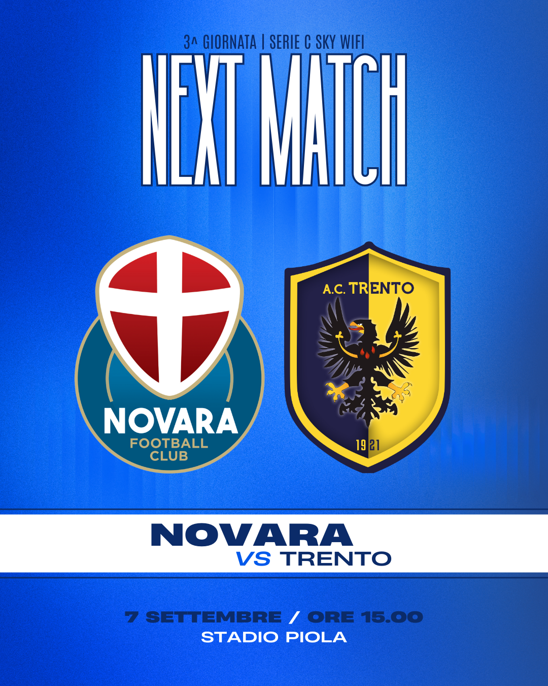 Read more about the article Info prevendita Novara-Trento