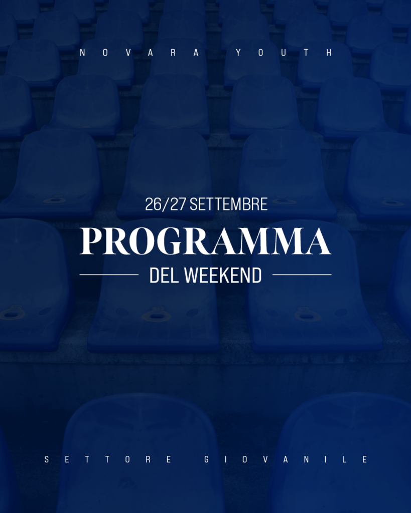 Settore giovanile, il programma del weekend