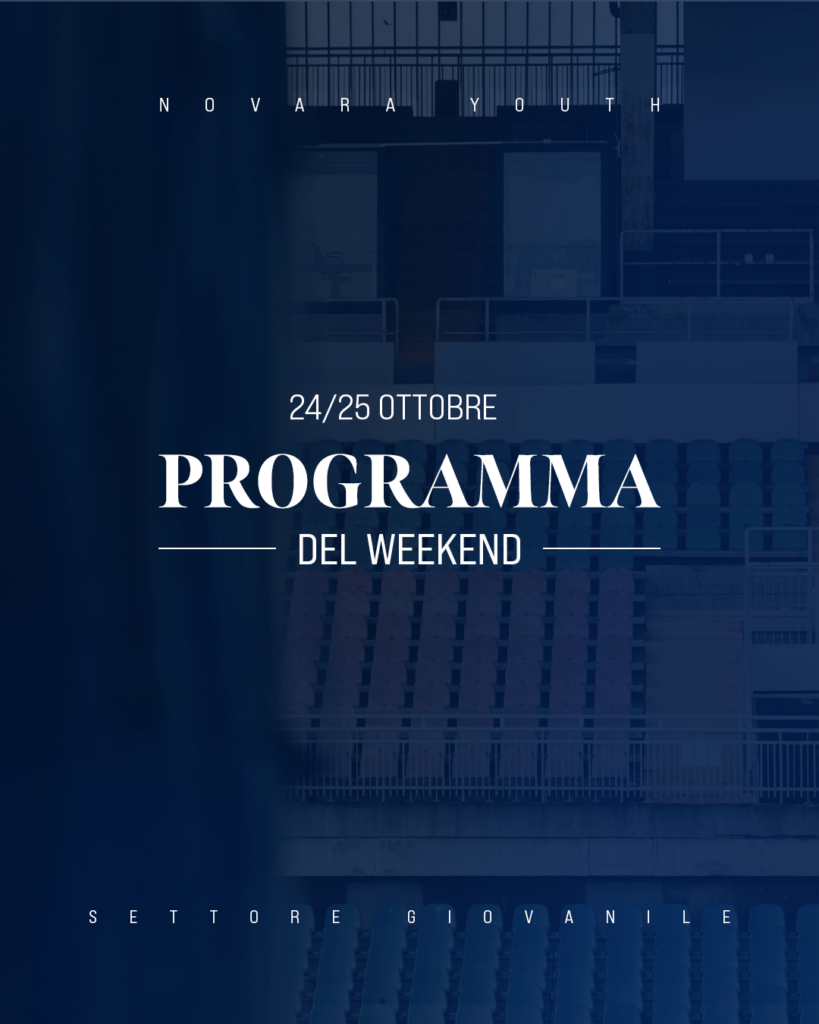 Settore giovanile, il programma del weekend